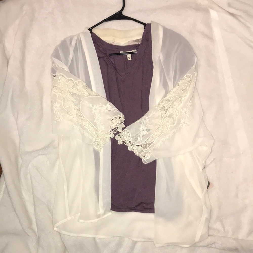 Forever21 cream kimono